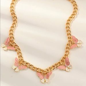 *Courtney* Butterfly Chain Link Necklace